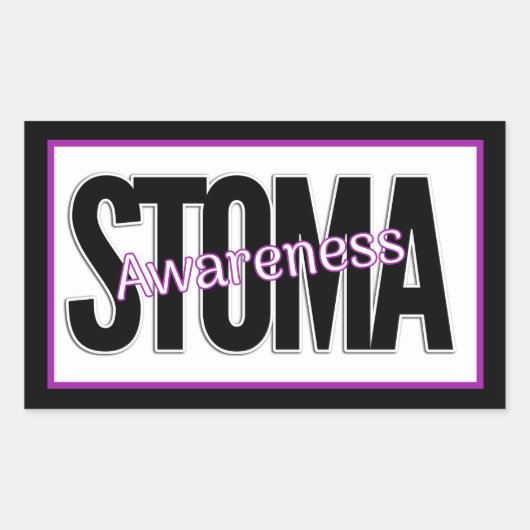 Stoma Awareness Rechteckiger Aufkleber (Vorderseite)