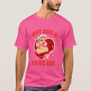 Stomach Ache Tummy Hurts Gastroenterology Hot Girl T-Shirt