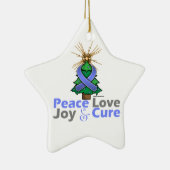 Stomach Cancer Peace Liebe Joure Cure Keramik Ornament (Rechts)