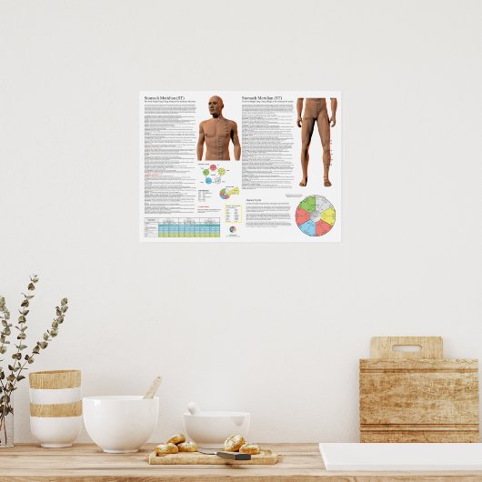 Stomach Meridian Acupuncture Points Poster (Küche)
