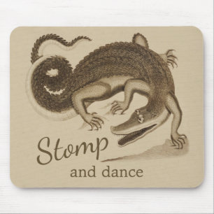 Stomp and dance CC0895 Wild happy crocodile Mousepad