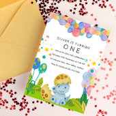 Stomp chomp Dinosaur 1. Geburtstag Einladung