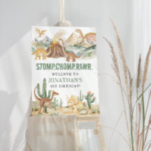 Stomp Chomp Rawr Boy Dinosaur 1. Geburtstags-Party