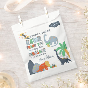 Stomp Chomp Rawr Dinosaur Geburtstag Vielen Dank Geschenktütchen