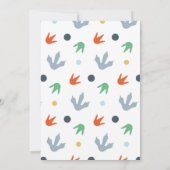 Stomp Chomp Rawr Dinosaurier Einladung zum Geburts (Rückseite)