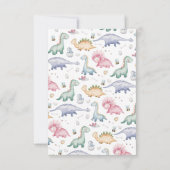 Stomp, Chomp & Roar Dinosaur Boys Birthday Party Dankeskarte (Rückseite)