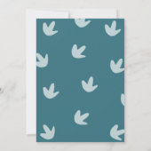 Stomp Chomp Roar Dinosaur Vier Geburtstag Einladung (Rückseite)