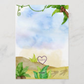 Stomp, Chomp, Roar, Dinosaur Watercolor Birthday Einladung (Rückseite)