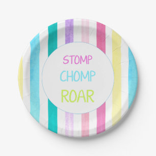 Stomp chomp roar Dinosaurier Thema Pappteller