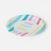 Stomp chomp roar Dinosaurier Thema Pappteller (Schrägansicht)