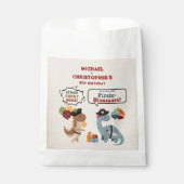 Stomp Chomp Roar Pirate Dinosaur Twin Boy Geburtst Geschenktütchen (Vorderseite)