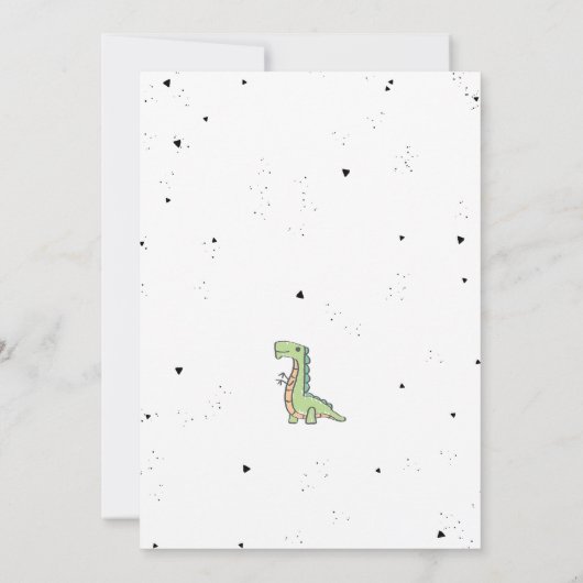 Stomp, Chomp und Roar! Dinosaurier Birthday Party Einladung (Rückseite)