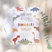Stomp, Chomp und Roar! Dinosaurier Birthday Party Einladung