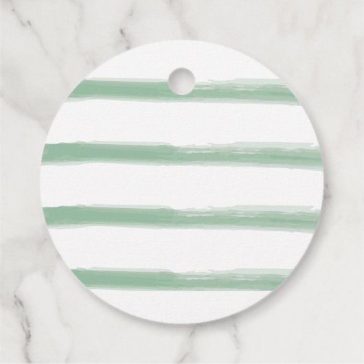 Stomp, Chomp und zwei Aquarell Dinosaurier Geburts Geschenkanhänger (Rückseite)