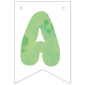 Stomp, Chomp und zwei Aquarell Dinosaurier Geburts Wimpelkette (Dritte Fahne)