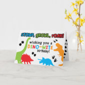 Stomp, Growl, Roar. Dinosaur Happy Birthday - GLS Karte (Gelbe Blume)