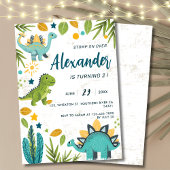 Stomp on Over Kids Tyrannosaurus Dinosaur Birthday Einladung