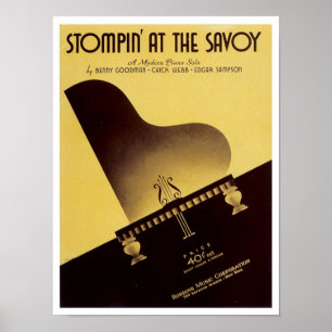 Stompin' At Savoy Vintage Songbook Cover Poster