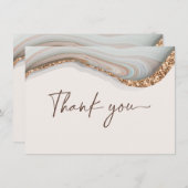 Stone Agate Marble Danke Karte (Vorne/Hinten)