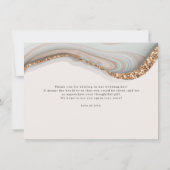 Stone Agate Marble Danke Karte (Rückseite)