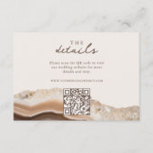 Stone Agate Marble Wedding Begleitkarte (Vorderseite)