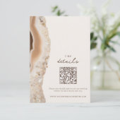 Stone Agate Marble Wedding Begleitkarte (Stehend Vorderseite)