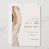 Stone Agate Marble Wedding Einladung (Vorderseite)