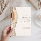 Stone Agate Marble Wedding Einladung