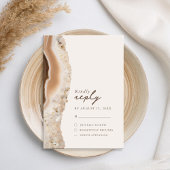 Stone Agate Marble Wedding RSVP Karte