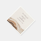 Stone Agate Marble Wedding Serviette (Ecke)