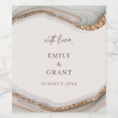 Stone Agate Marmor mit Liebe Weinetikett (Einzelnes Label)