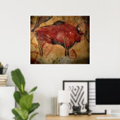 Stone Age Altamira Bison Buffalo Art Poster (Heimbüro)