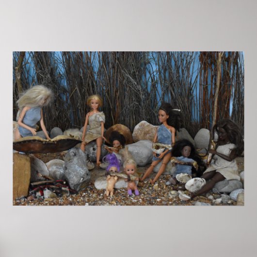 Stone Age Barbeque Poster (Vorne)