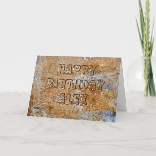 Stone Age Happy Birthday Alex Karte