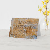 Stone Age Happy Birthday Bill Karte (Gelbe Blume)