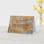 Stone Age Happy Birthday Karte (Gelbe Blume)