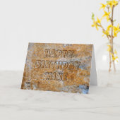 Stone Age Happy Birthday, Mike! Karte (Gelbe Blume)