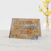 Stone Age Happy Birthday Nick Karte (Gelbe Blume)