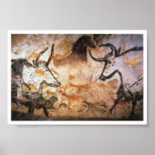 Stone Age Lascaux Bulls Buffalo Art Poster (Vorne)
