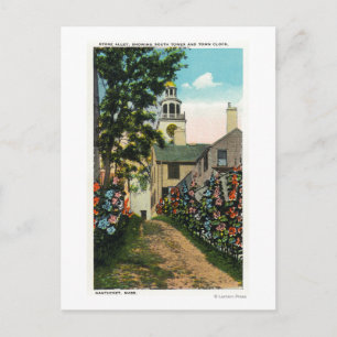Stone Alley View South Tower and Town Clock Postkarte