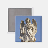 Stone Angel Looking Down Statue in Buenos Aires Magnet (Vorderseite/Rückseite)