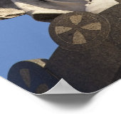 Stone Angel Looking Down Statue in Buenos Aires Poster (Ecke)