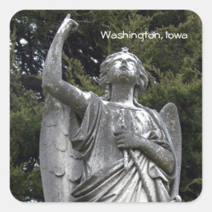 Stone Angel, Washington, Iowa Quadratischer Aufkleber