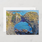 Stone Arch, Arnarstapi, Island Postkarte (Vorne/Hinten)