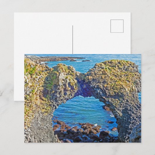 Stone Arch, Arnarstapi, Island Postkarte (Vorne/Hinten)
