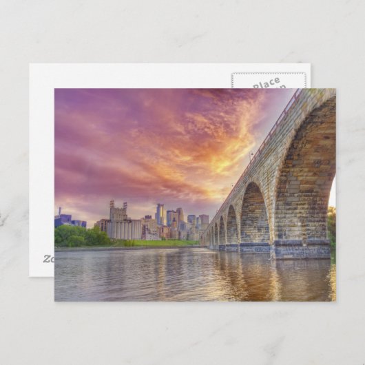 Stone Arch Bridge Postkarte (Vorne/Hinten)