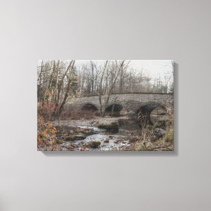 Stone Arch Bridge - Unami Creek - Sumneytown Leinwanddruck