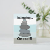Stone Balancing Postkarte (Stehend Vorderseite)
