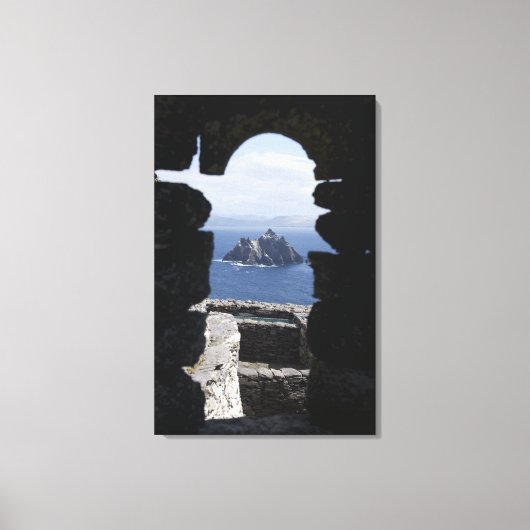 Stone Beehive Monk Huts Clochanson Skellig Michael Leinwanddruck (Vorderseite)
