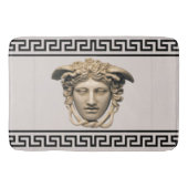 Stone Beige Medusa Griechischer Schlüssel Badematte (Vorderseite)